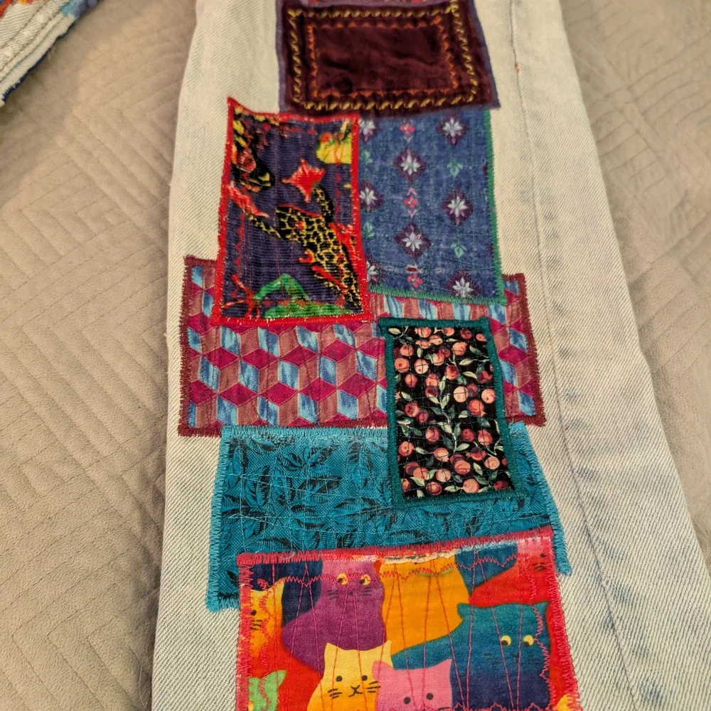 Levi's 505 Patchwork Embroidered Jeans - Picture 3 of 13